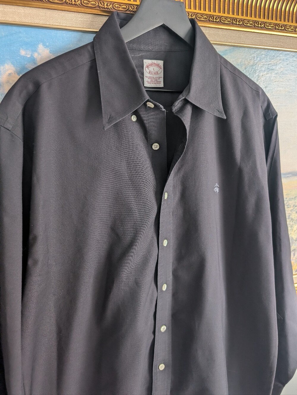 Brooks Brothers Black Casual Button-Down Shirt